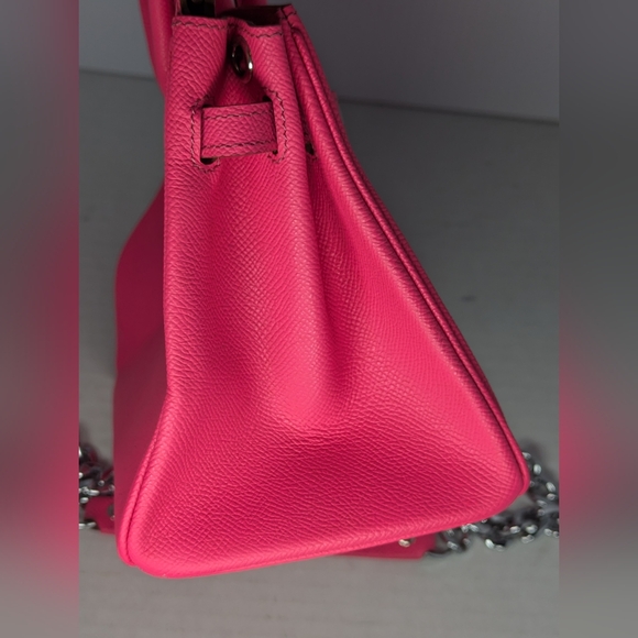 House of hello leather Berkin Hot pink  handbag - Picture 6 of 12